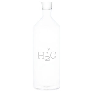BOTTIGLIA IN VETRO "H2O"