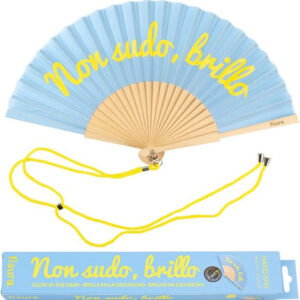 VENTAGLIO "NON SUDO, BRILLO" AZZURRO