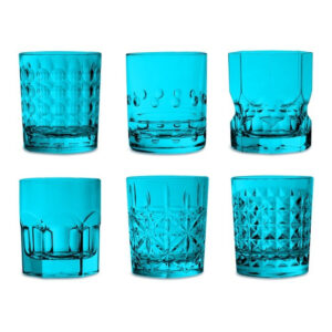 SET 6 BICCHIERI ACRILICO TURCHESE