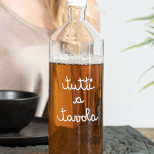 BOTTIGLIA IN VETRO "TUTTI A TAVOLA"