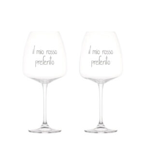 COPPIA CALICI "IL MIO ROSSO PREFERITO"
