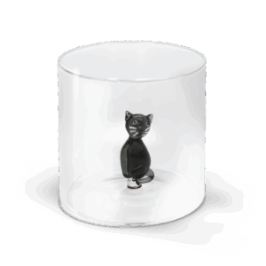 BICCHIERE DECORO GATTO