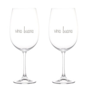 COPPIA CALICI "VINO BUONO"