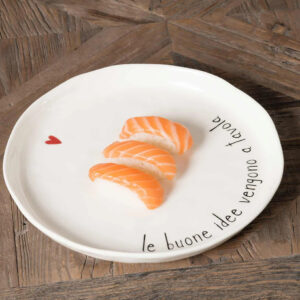 PIATTO PIANO "LE BUONE IDEE VENGONO A TAVOLA"