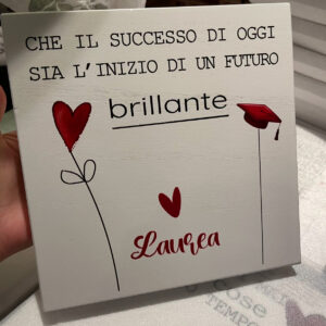 QUADRETTO IN LEGNO "LAUREA BRILLANTE"