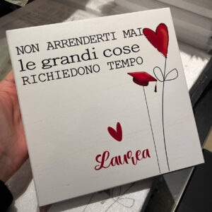 QUADRETTO IN LEGNO "LAUREA GRANDI COSE"