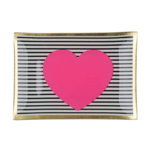 PIATTINO RETTANGOLARE CUORE RIGHE