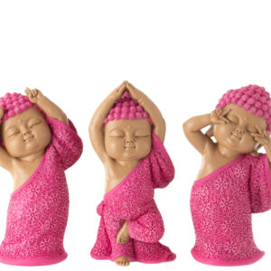 SET 3 MONACI ASSORTITI ROSA