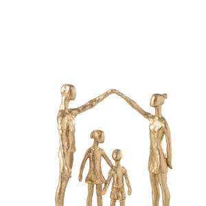 SCULTURA FAMIGLIA 4 PERSONE ORO