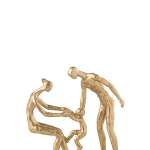 SCULTURA FAMIGLIA 3 PERSONE ORO
