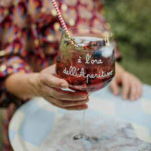 COPPIA CALICI "E' L'ORA DELL'APERITIVO"