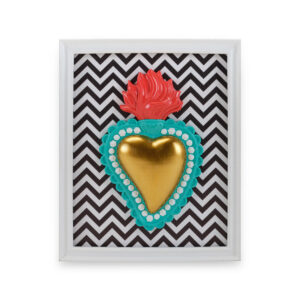 CORNICE DECORATIVA RETTANGOLARE CUORE E ZIG ZAG