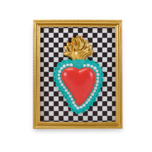 CORNICE DECORATIVA RETTANGOLARE CUORE E QUADRETTI