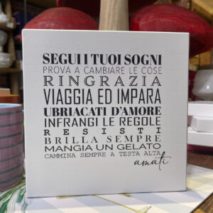 QUADRETTO IN LEGNO "SEGUI I TUOI SOGNI"