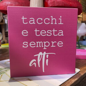 QUADRETTO IN LEGNO "TACCHI E TESTA"