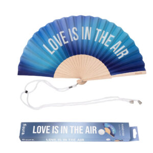VENTAGLIO "LOVE IS IN THE AIR" AZZURRO