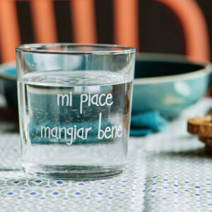 BICCHIERE "MI PIACE MANGIAR BENE"