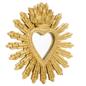 SPECCHIO EX VOTO RESINA ORO CON RAGGI
