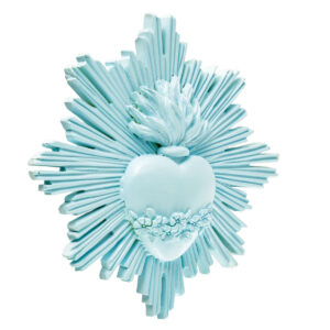 EX VOTO RESINA CON RAGGI CELESTE