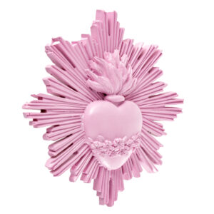 EX VOTO RESINA CON RAGGI ROSA