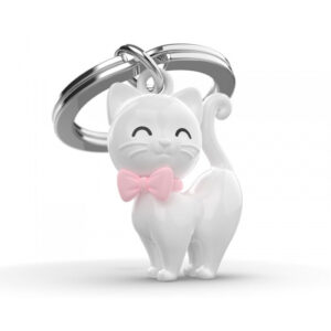 PORTACHIAVI GATTO BIANCO