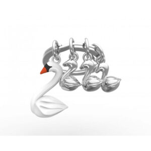 PORTACHIAVI FAMIGLIA DI CIGNI