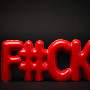 SCRITTA DECORATIVA FUCK RED