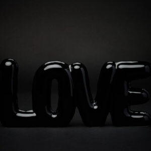 SCRITTA DECORATIVA LOVE BLACK