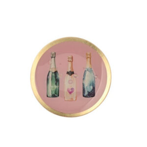 PIATTINO ROTONDO CAHMPAGNE BOTTIGLIE
