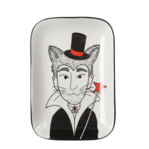 PIATTINO RETTANGOLARE MEN WITH FOX EARS