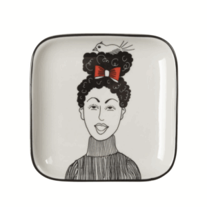 PIATTINO QUADRATO MAN WITH BIRD