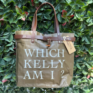 BORSA MANIFATTURE PICO - KELLY FANGO SCRITTA BIANCA