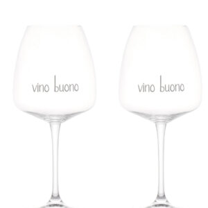 COPPIA CALICI "VINO BUONO" 77CL