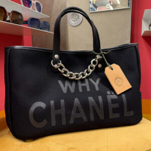 BORSA MANIFATTURE PICO - BAGUETTE CANVAS CHANEL NERA