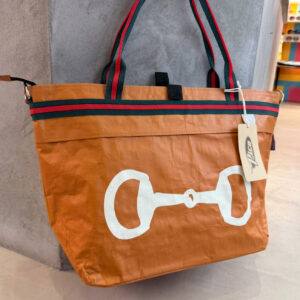 BORSA MANIFATTURE PICO - XXL STRIPES ARANCIONE