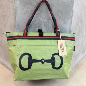 BORSA MANIFATTURE PICO - XXL STRIPES VERDE