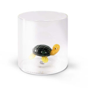 BICCHIERE DECORO TARTARUGA