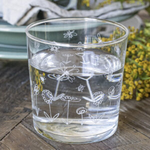 BICCHIERE "FLOWERS & BEES"