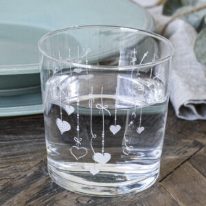 BICCHIERE "CASCATA DI CUORI"