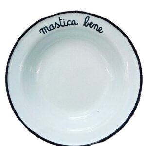 PIATTO SMALTATO "MASTICA BENE"