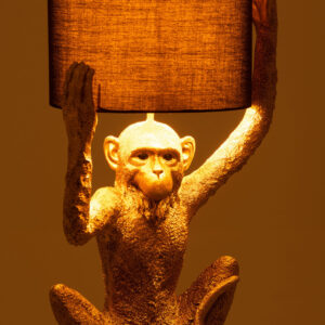 LAMPADA SCIMMIA ORO CON CAPPELLO