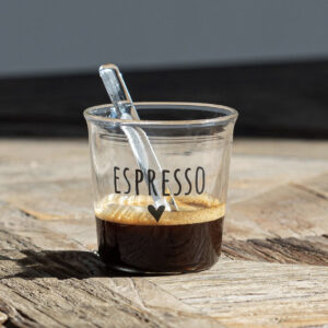 SET 4 TAZZINE "ESPRESSO" DECORO NERO