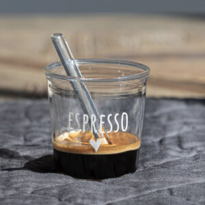 SET 4 TAZZINE "ESPRESSO" DECORO BIANCO