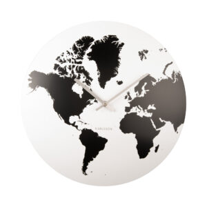 OROLOGIO WORLD MAP BIANCO E NERO