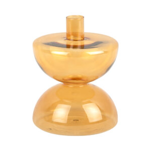 PORTA CANDELA DIABOLO GRANDE GIALLO OCRA