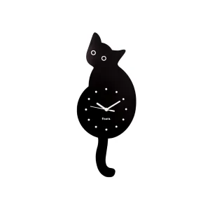 OROLOGIO A PARETE GATTO NERO