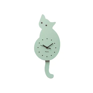 OROLOGIO A PARETE GATTO MENTA