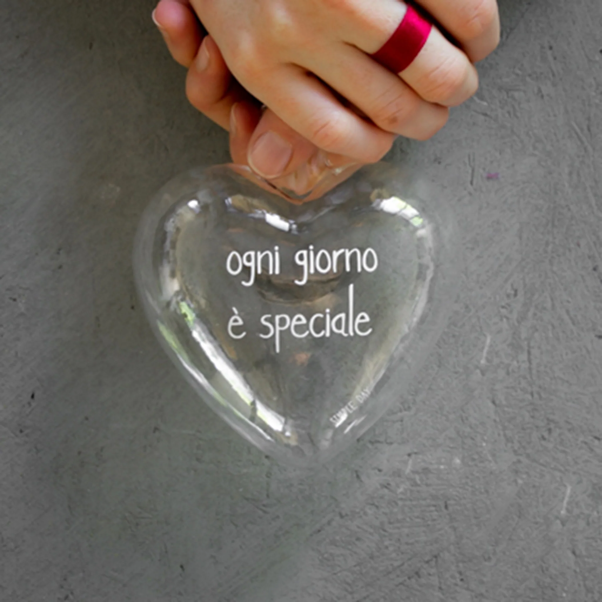 PALLINA CUORE 11CM "OGNI GIORNO E' SPECIALE" - immagine 2