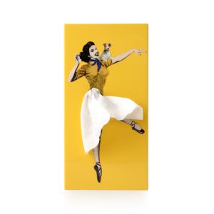 BOX PORTA FAZZOLETTI GIRL UP YELLOW ORANGE