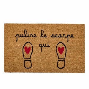 ZERBINO "PULIRE LE SCARPE QUI"